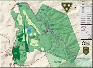 Trail Map with Parking and Trail Marker Loacations