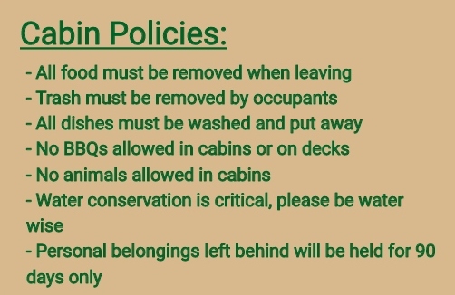 Cabin Policies
