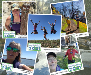 Photo collage for the 2022 Spring Trails Challenge